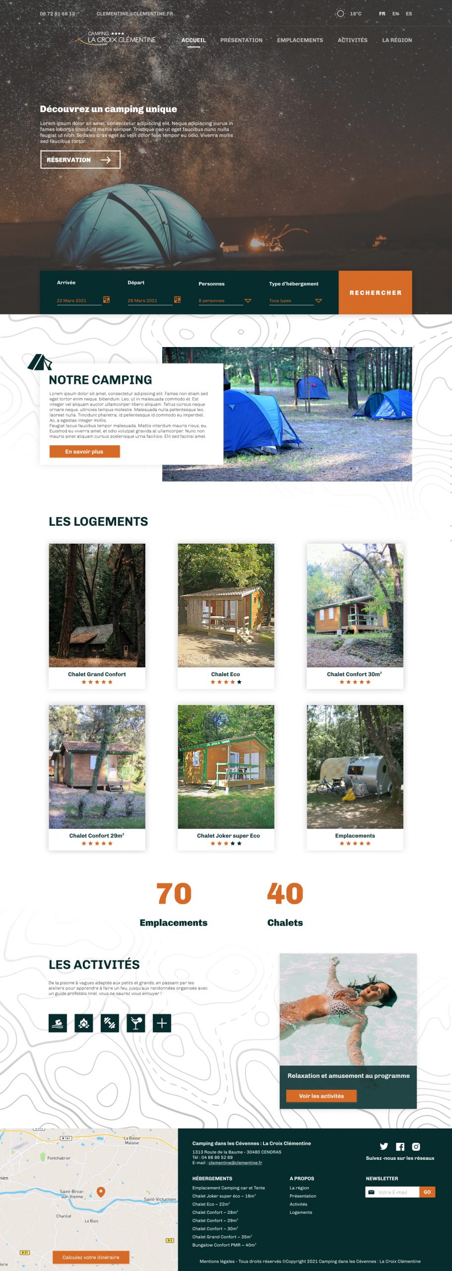 Webdesign camping