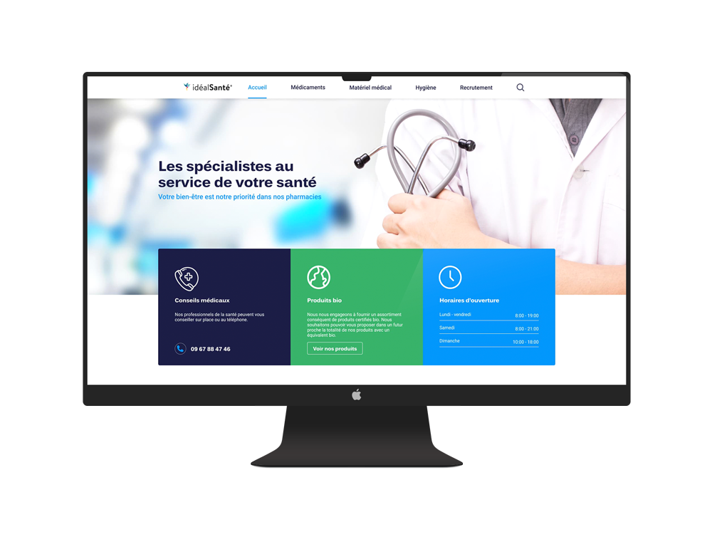 Webdesign pharmacie pharmacie webdesign écran ordinateur